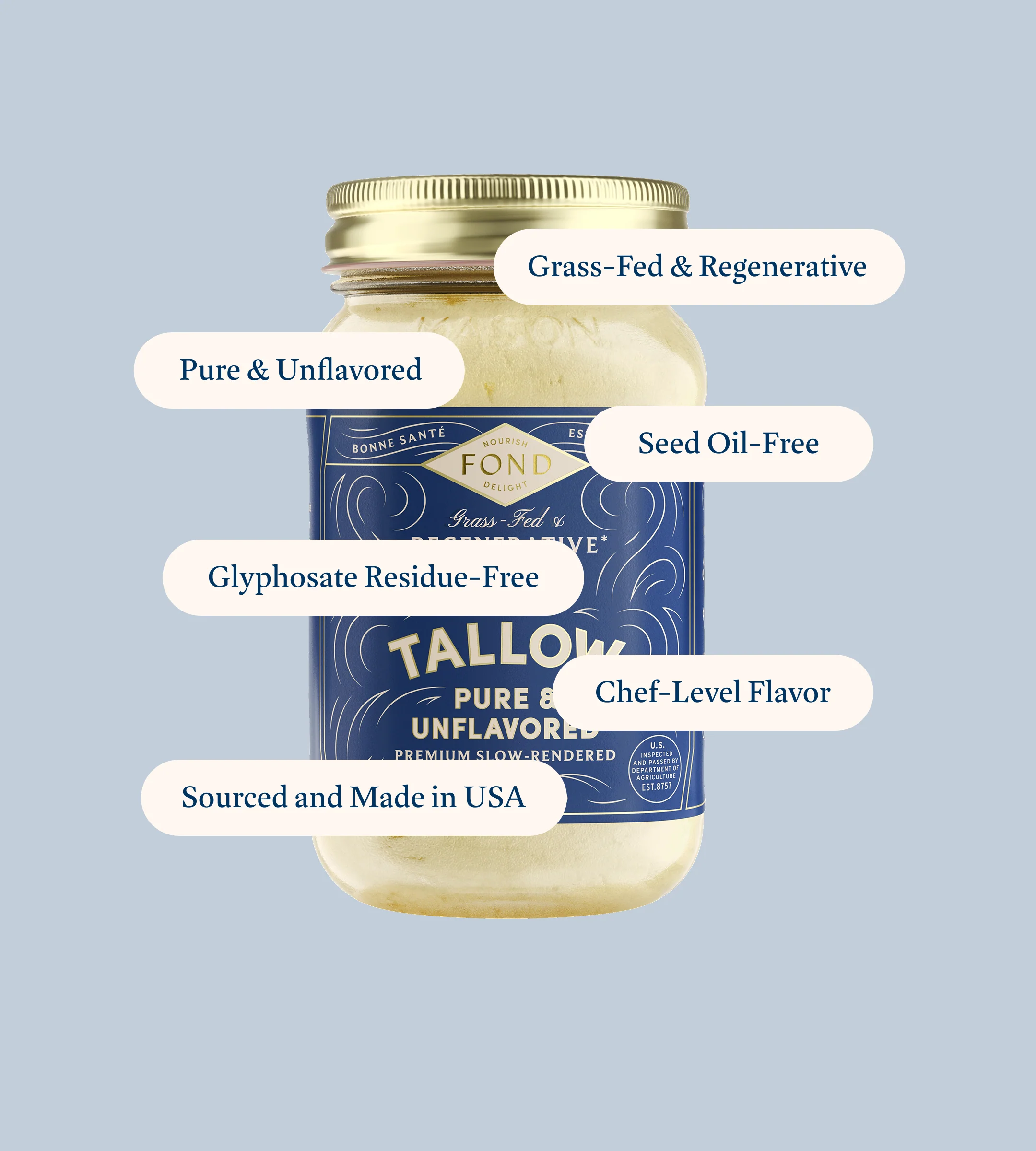 Grass-Fed & Finished Beef Tallow - Pure & Unflavored - Image 4