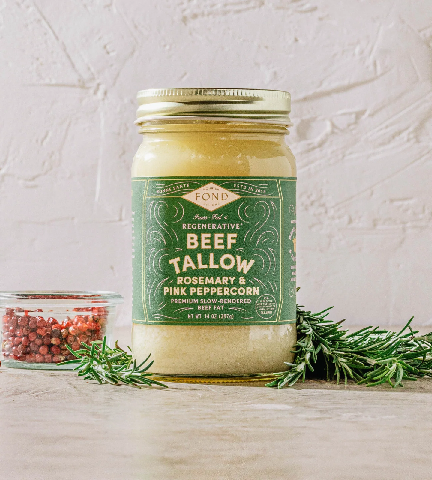 Grass-Fed & Finished Beef Tallow - Rosemary & Pink Peppercorn - Image 4