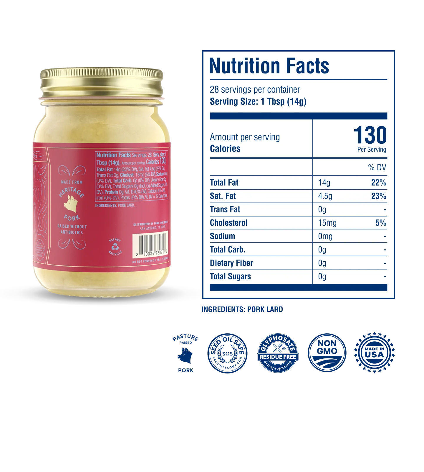 Pork Lard - Pure & Unflavored - Image 3